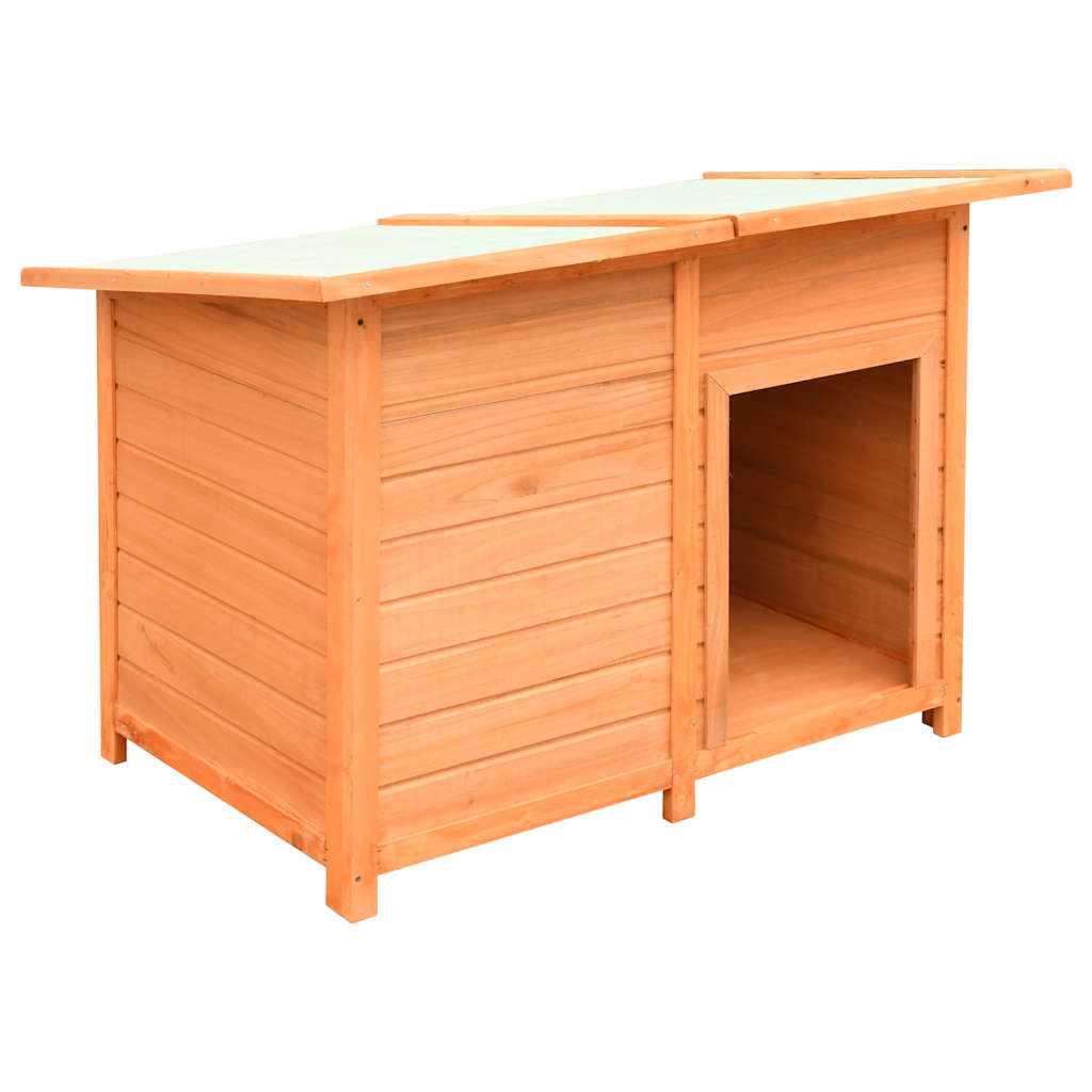 Caseta para perros madera maciza pino y abeto 120x77x86 cm