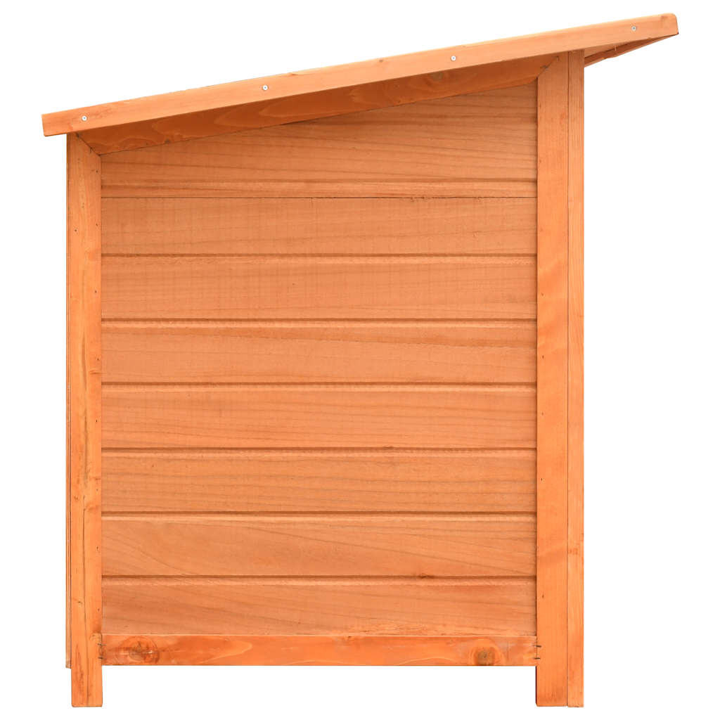 Caseta para perros madera maciza pino y abeto 120x77x86 cm