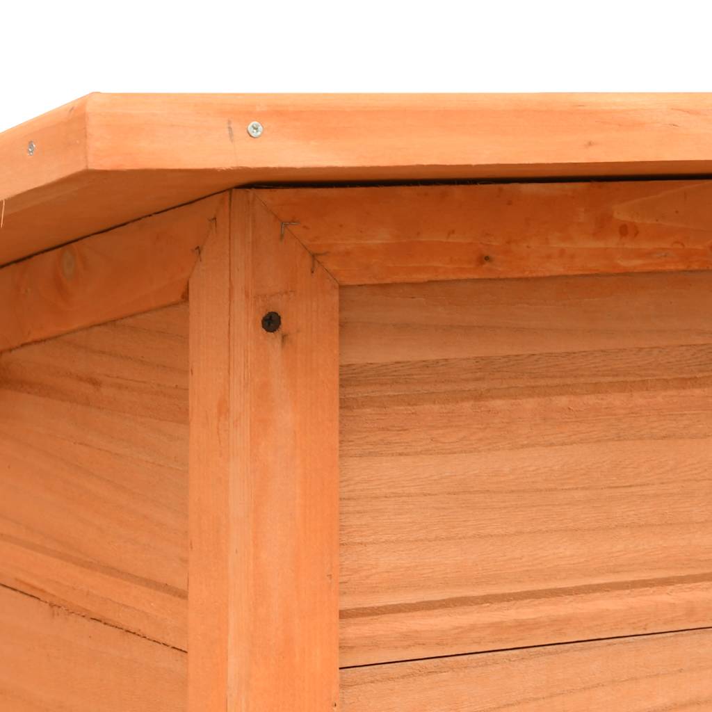 Caseta para perros madera maciza pino y abeto 120x77x86 cm