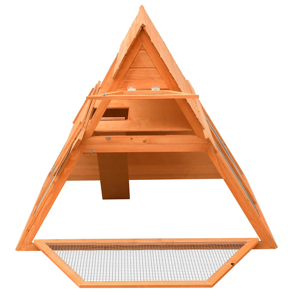 Conejera de madera maciza de pino y abeto 152x128x108 cm