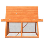Conejera de madera maciza de pino y abeto 152x128x108 cm