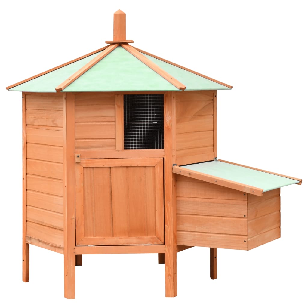 Gallinero madera maciza pino y abeto 126x117x125 cm
