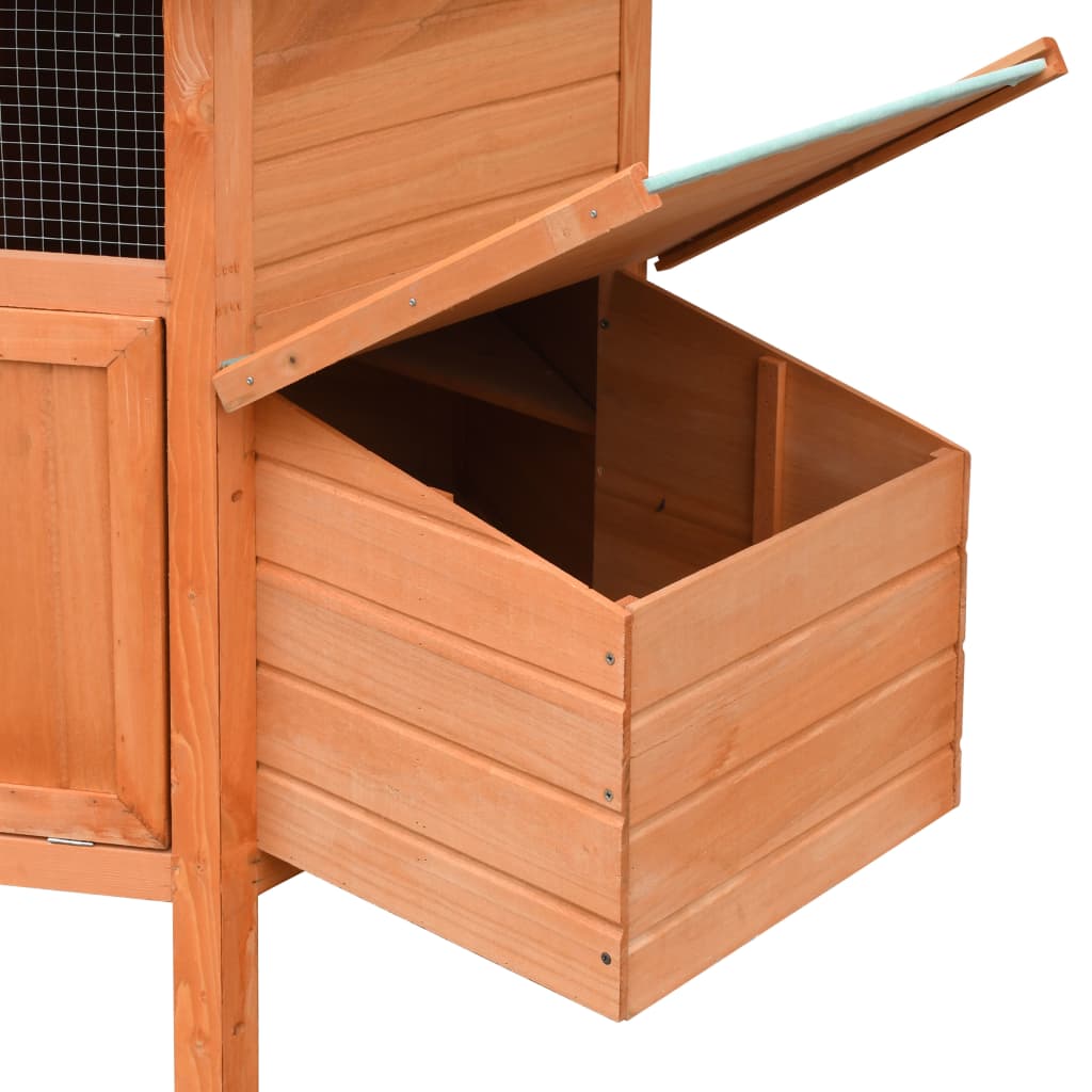 Gallinero madera maciza pino y abeto 126x117x125 cm