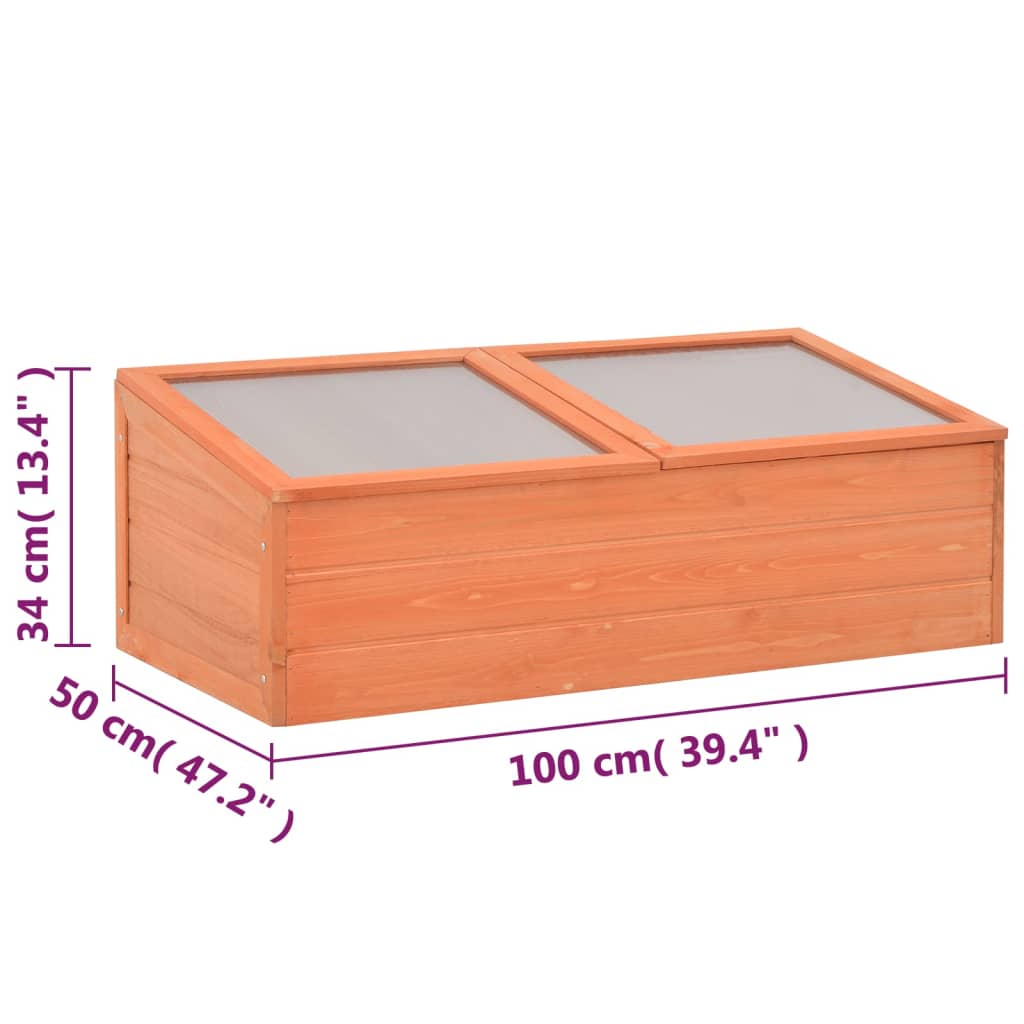 Invernadero de madera 100x50x34 cm