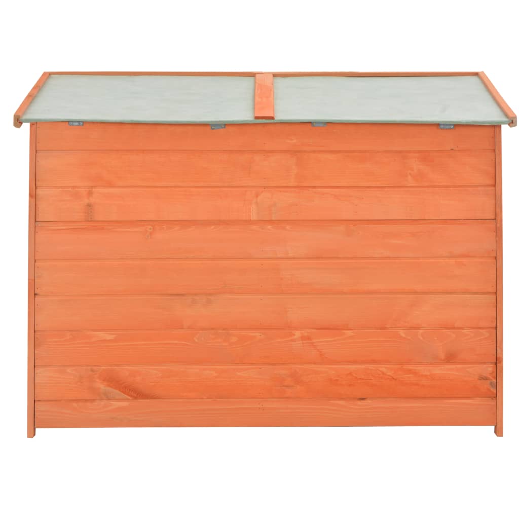 Caseta de almacenamiento de jardín de madera 128x42x91 cm