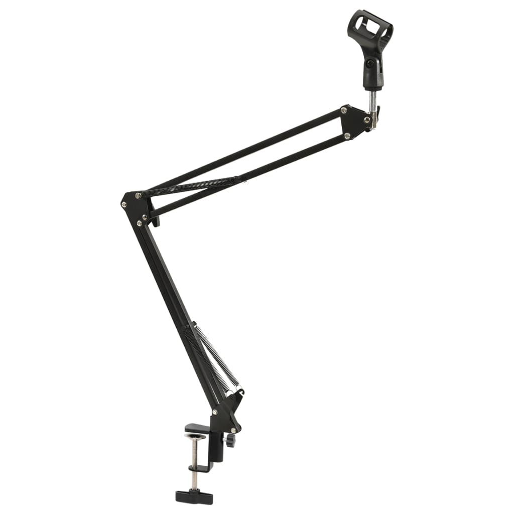 Soporte de micrófono para mesa acero negro