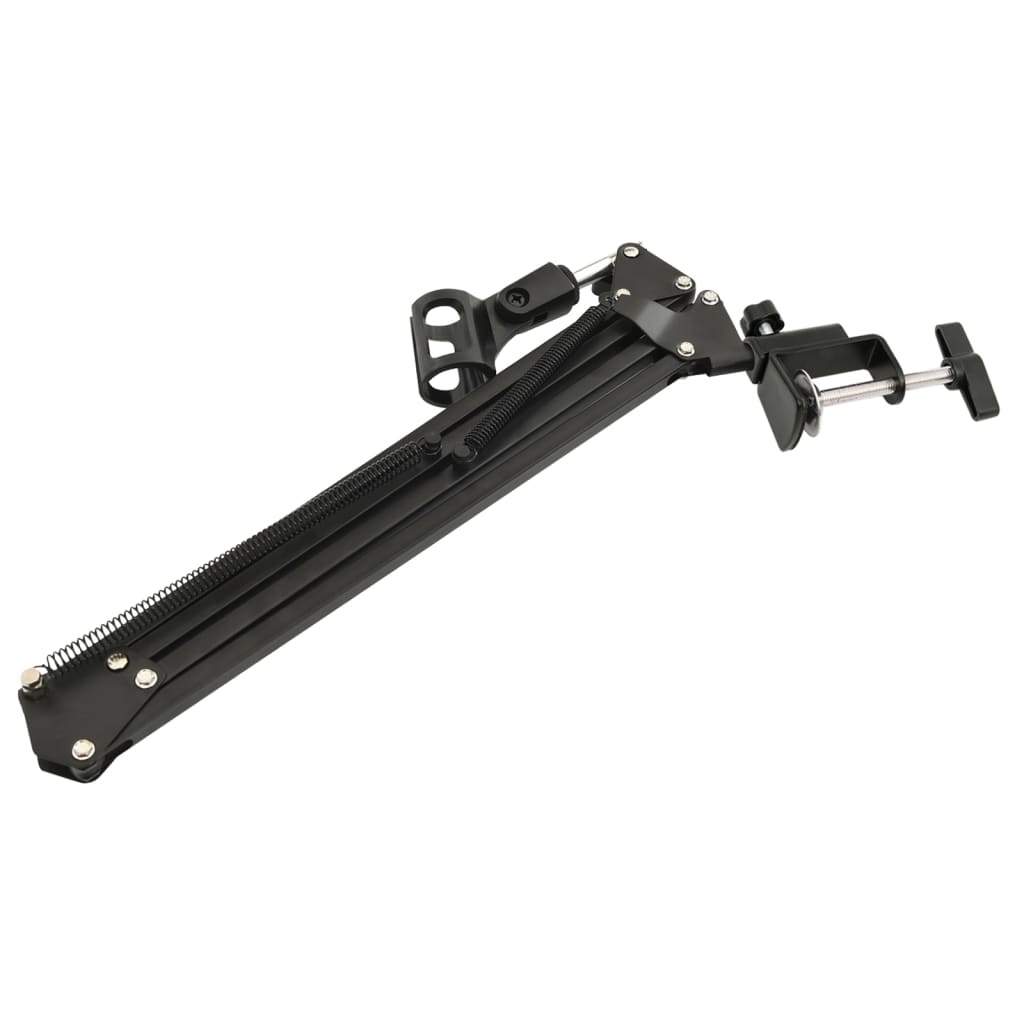 Soporte de micrófono para mesa acero negro