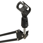 Soporte de micrófono para mesa acero negro