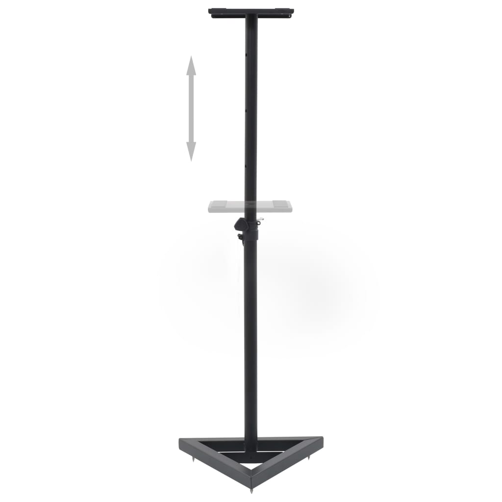 Soportes para altavoces de estudio 2 unidades acero negro