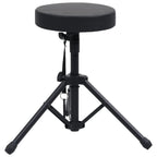 Taburete de tambor ajustable redondo negro