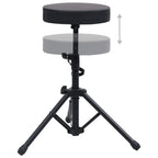 Taburete de tambor ajustable redondo negro
