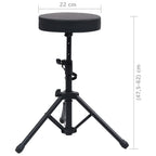 Taburete de tambor ajustable redondo negro