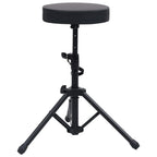 Set de soporte para teclado con doble refuerzo y taburete negro