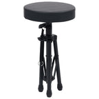 Set de soporte para teclado con doble refuerzo y taburete negro