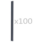 Clips para malla de jardín 100 unidades PVC gris antracita
