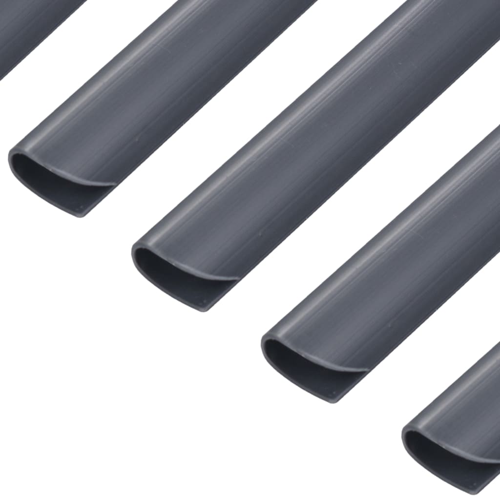 Clips para malla de jardín 100 unidades PVC gris antracita