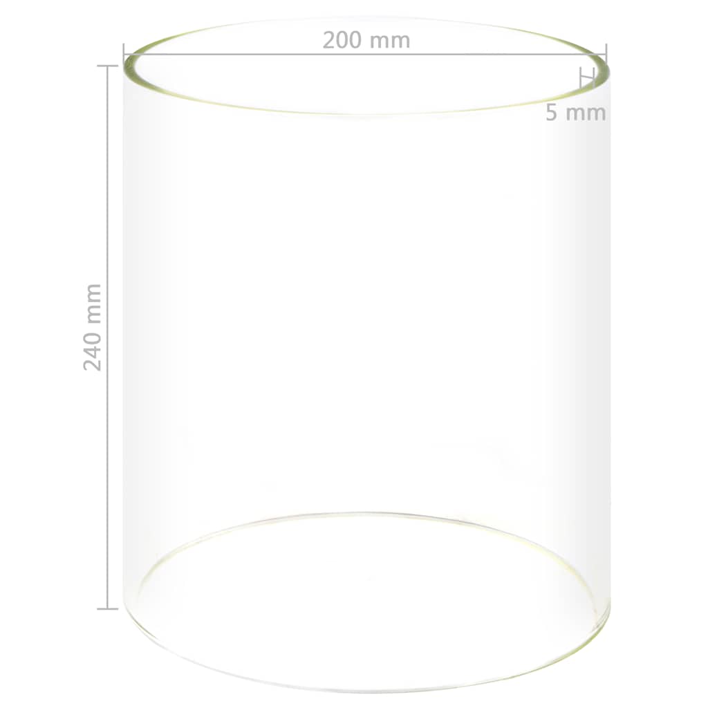 Cilindro de vidrio de calentador perritos calientes 200x240 mm