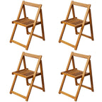 Set comedor de jardín plegable 5 piezas madera maciza de acacia