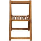 Set comedor de jardín plegable 5 piezas madera maciza de acacia