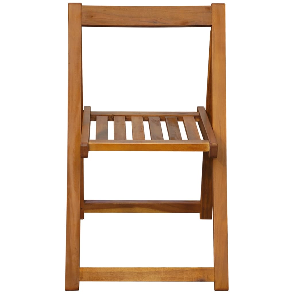 Set comedor de jardín plegable 5 piezas madera maciza de acacia
