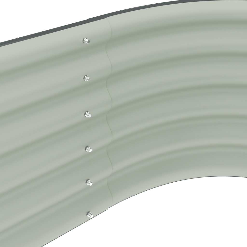 Arriate de acero galvanizado gris 160x80x44 cm