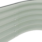 Arriate de acero galvanizado gris 160x80x44 cm