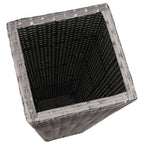 Conjunto de arriates 3 piezas ratán sintético gris