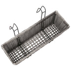 Arriate para balcón 2 unidades ratán sintético gris 50 cm