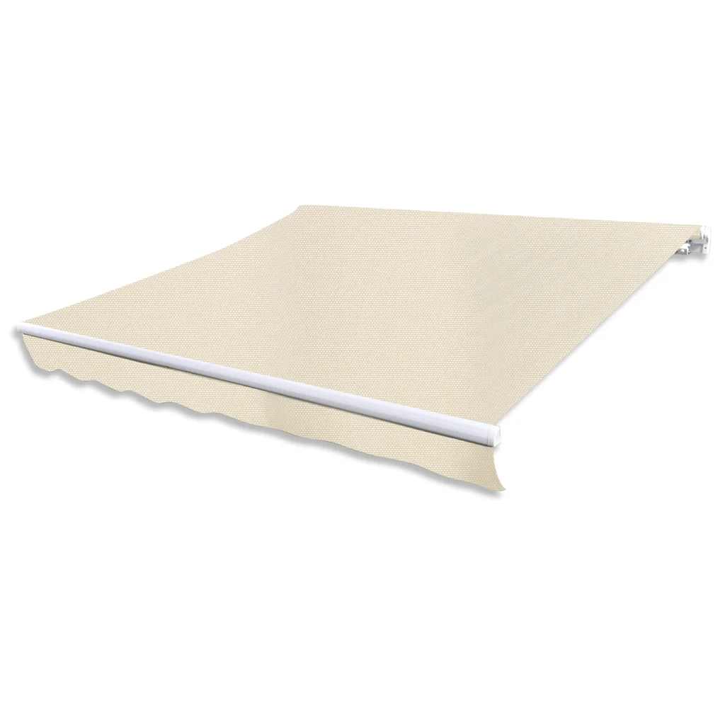 Toldo plegable de operación manual 300 cm amarillo y blanco