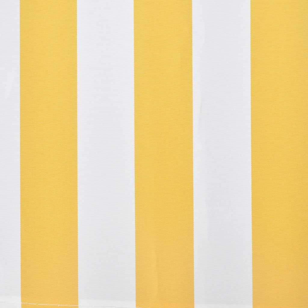 Toldo plegable de operación manual 300 cm amarillo y blanco