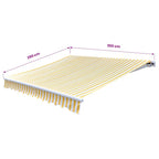 Toldo plegable de operación manual 300 cm amarillo y blanco