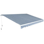 Toldo plegable de operación manual 300 cm amarillo y blanco