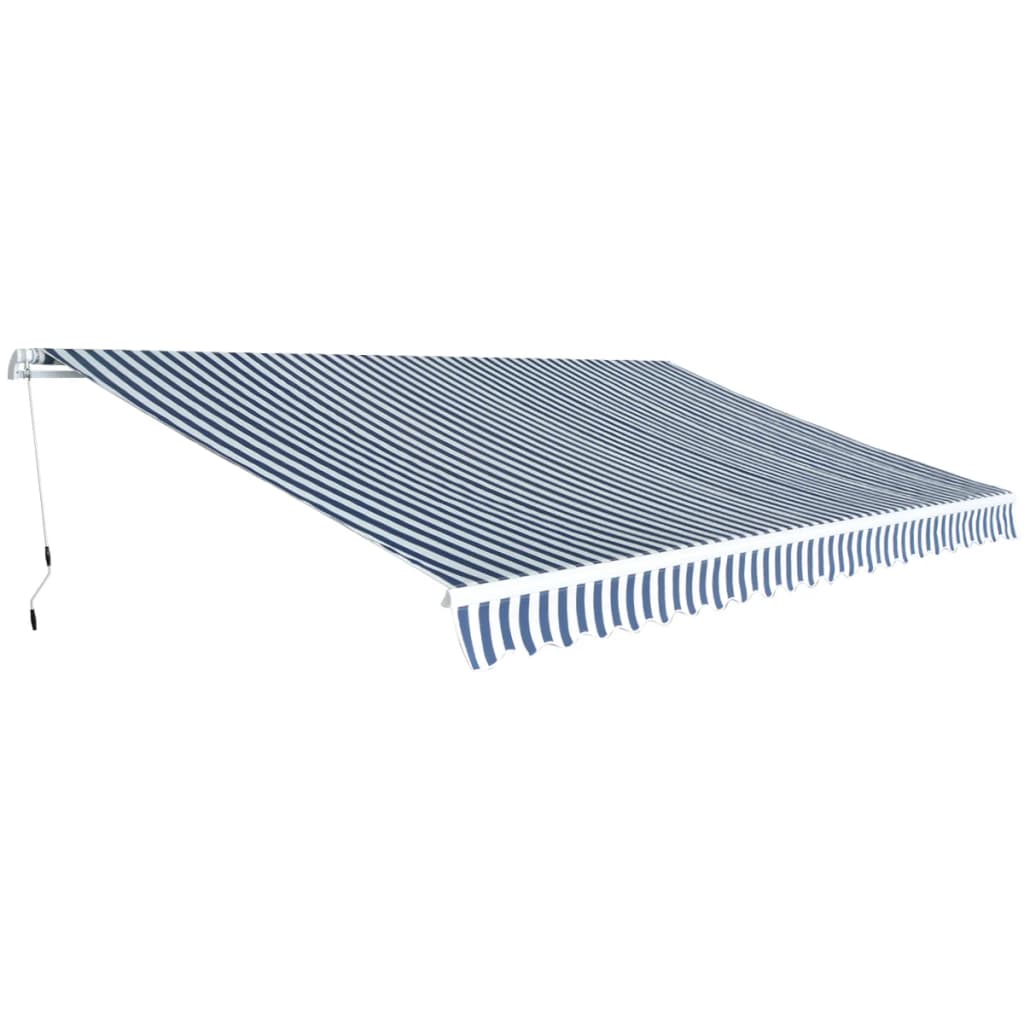 Toldo plegable de operación manual 300 cm amarillo y blanco