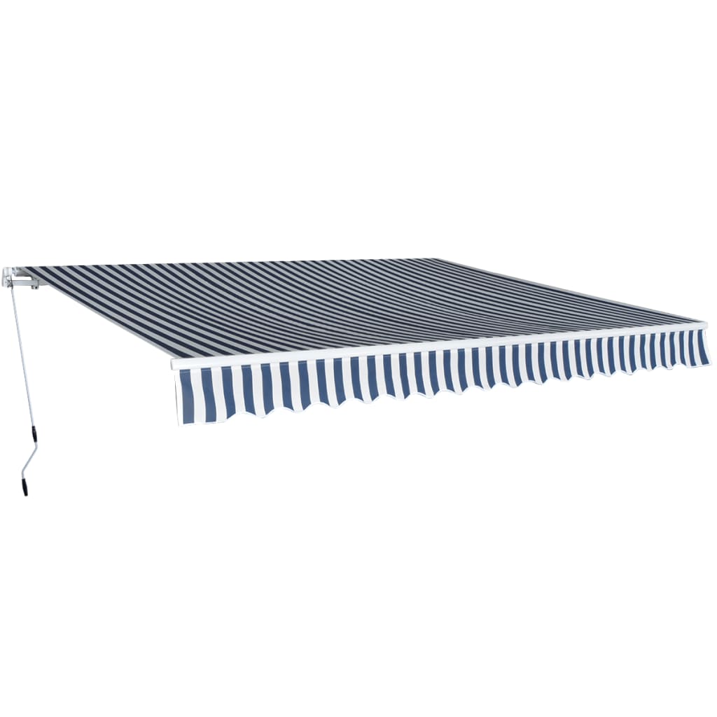Toldo plegable de operación manual 300 cm amarillo y blanco