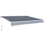 Toldo plegable de operación manual 300 cm amarillo y blanco