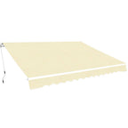 Toldo plegable de operación manual 300 cm amarillo y blanco
