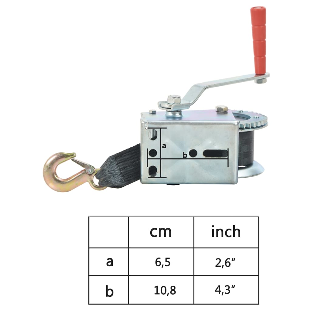 Cabrestante manual con correa 540 kg