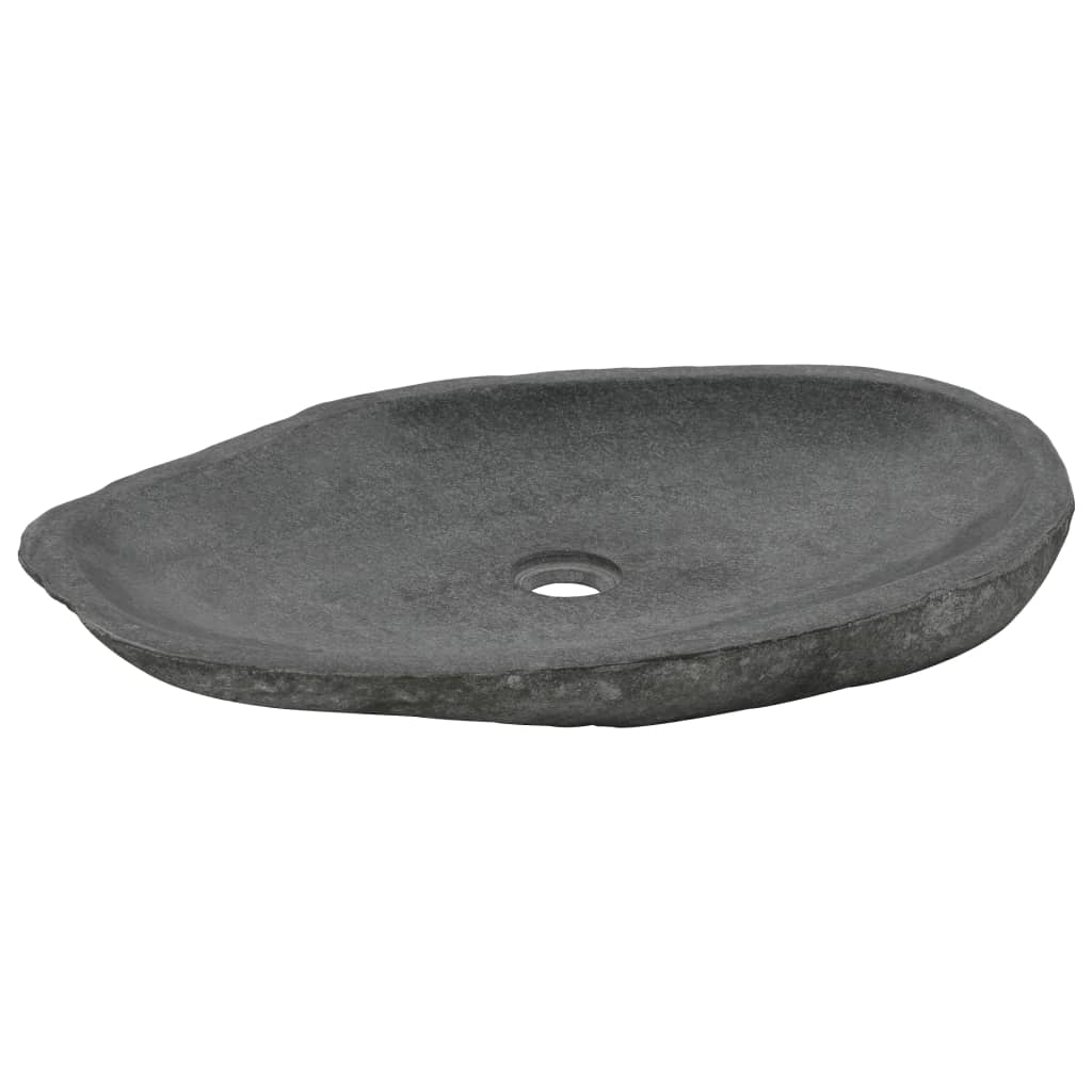 Lavabo de piedra de río ovalado 60-70 cm