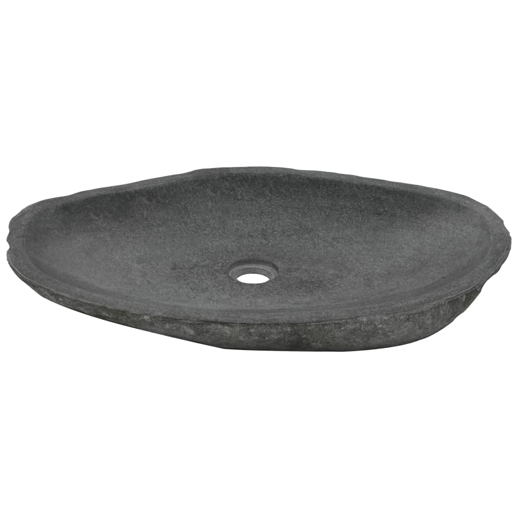 Lavabo de piedra de río ovalado 60-70 cm