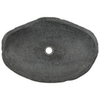 Lavabo de piedra de río ovalado 60-70 cm