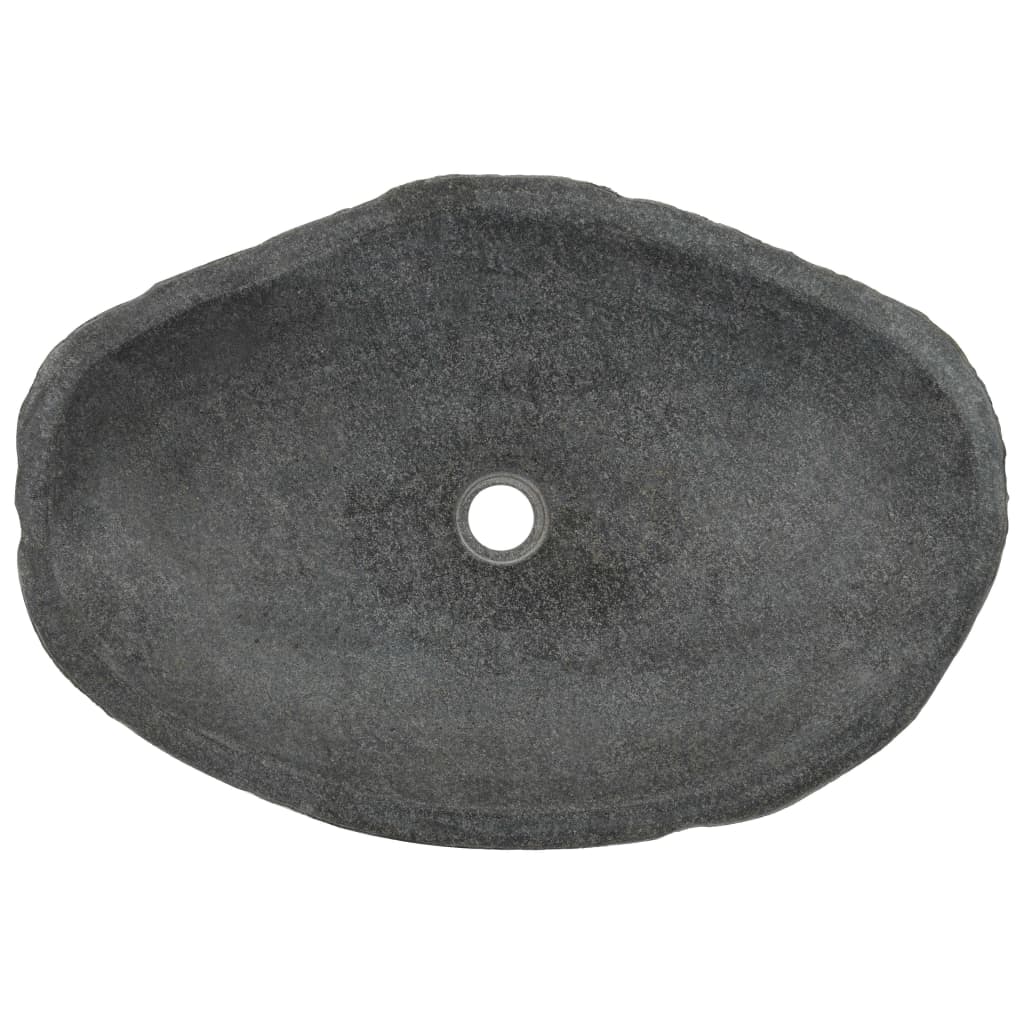 Lavabo de piedra de río ovalado 60-70 cm