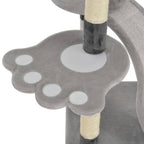 Árbol para gatos con postes rascadores de sisal gris 145 cm