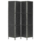 Biombo divisor 4 paneles jacinto de agua negro 154x160 cm