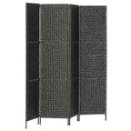 Biombo divisor 4 paneles jacinto de agua negro 154x160 cm