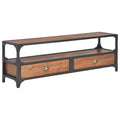 Mueble para TV con 2 cajones madera maciza de pino 120x30x40 cm