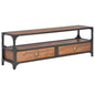 Mueble para TV con 2 cajones madera maciza de pino 120x30x40 cm