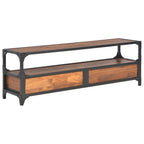 Mueble para TV con 2 cajones madera maciza de pino 120x30x40 cm