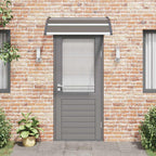 Marquesina de puerta PC negro 120x100 cm