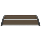 Marquesina de puerta PC negro 120x100 cm