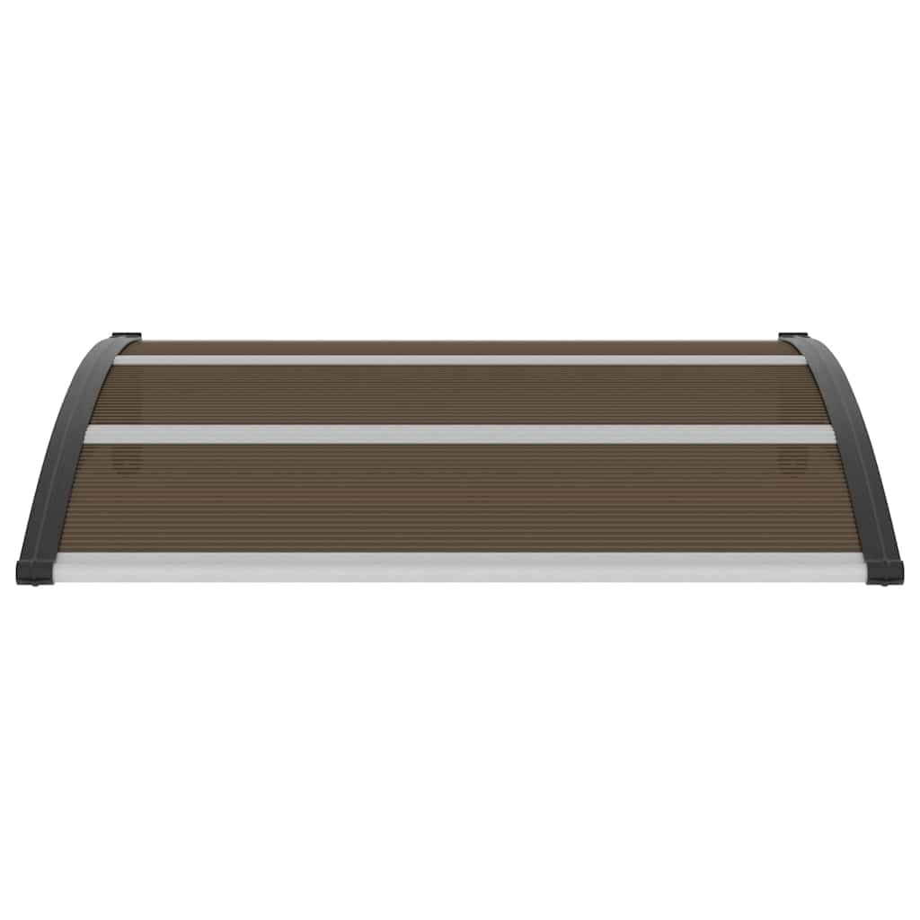 Marquesina de puerta PC negro 120x100 cm